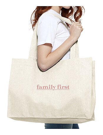 Borsa shopper grande FAMILY FIRST ROSE
