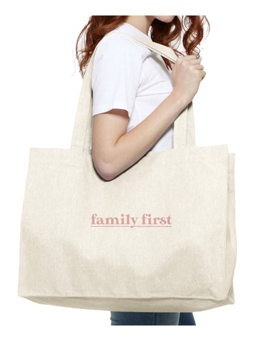 Borsa shopper grande FAMILY FIRST ROSE - Kiabi