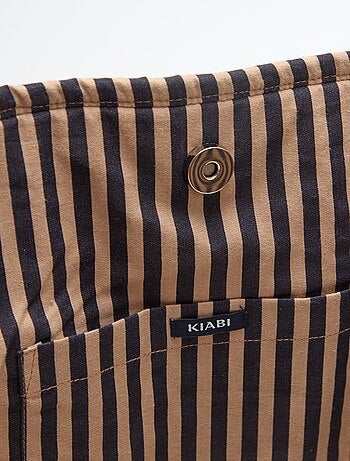 Borsa shopper trapuntata con motivo indiano