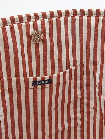 Borsa shopper trapuntata con motivo indiano