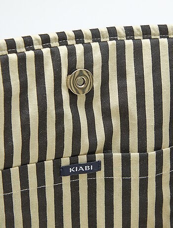 Borsa shopper trapuntata con motivo indiano