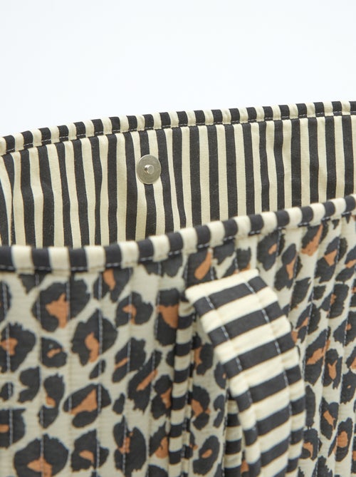 Borsa shopper trapuntata con motivo leopardato - Kiabi