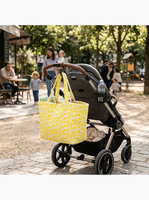 Borsa shopping in garza di cotone trapuntata con - SAUTHON - Kiabi