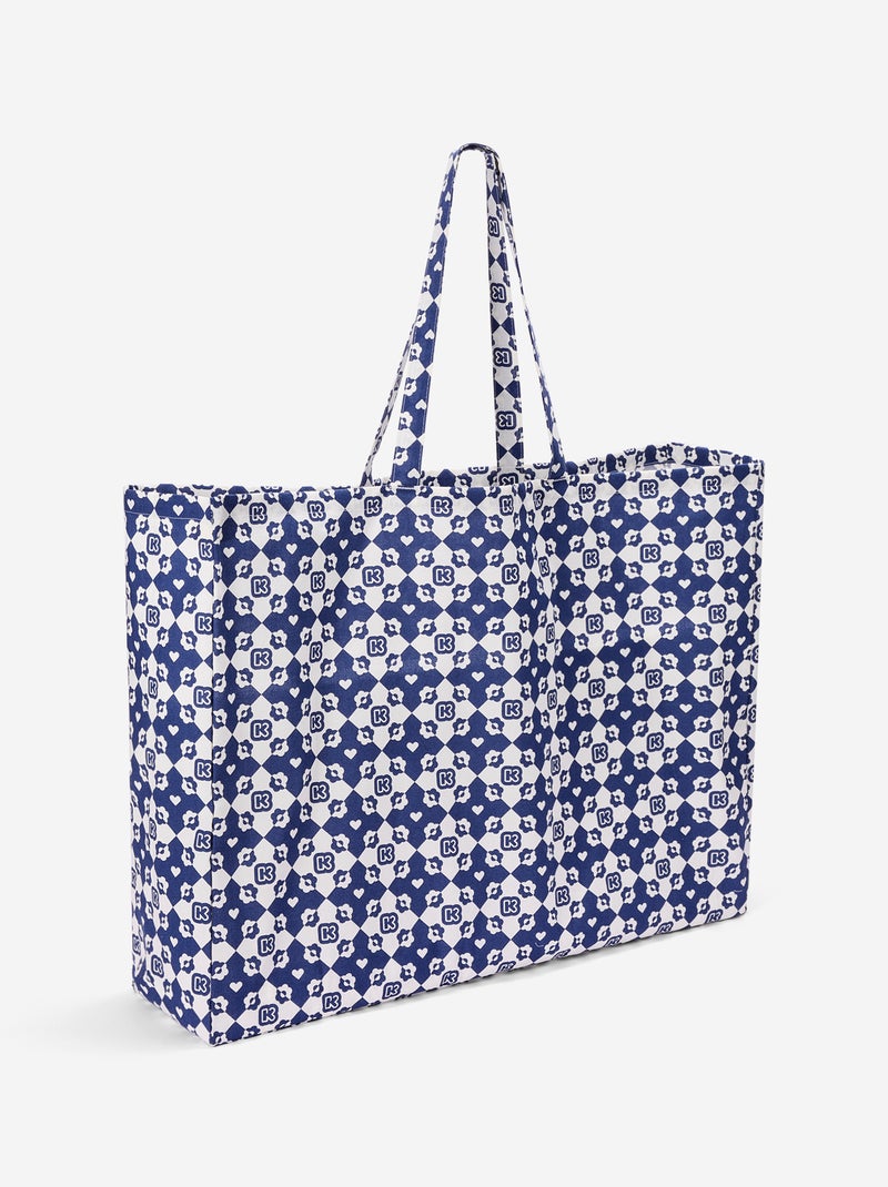 Borsa shopping tipo tote-bag formato XXL - Kiabi Blu - Kiabi