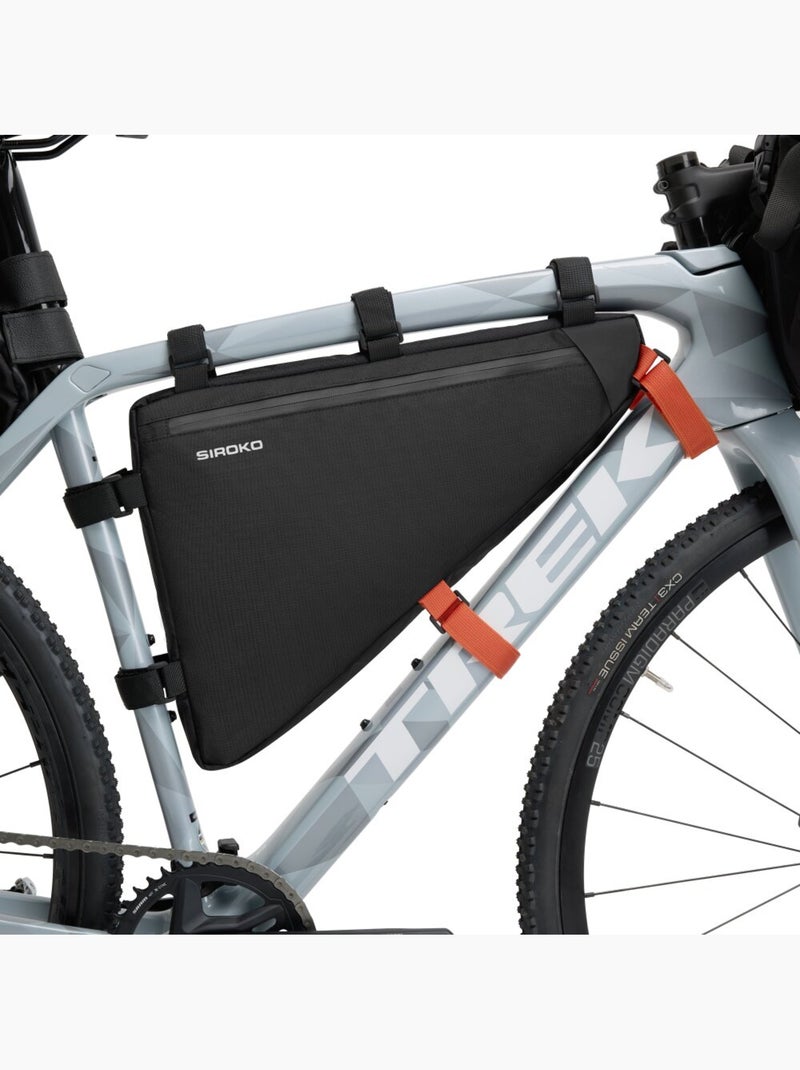 Borsa telaio bikepacking ciclismo uomo e donna motion Nero - Kiabi
