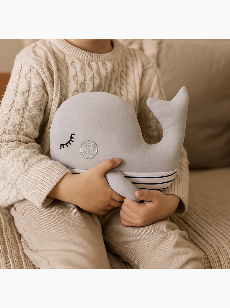 Borsa termica peluche 2 in 1 a forma di balena Grigio - Kiabi