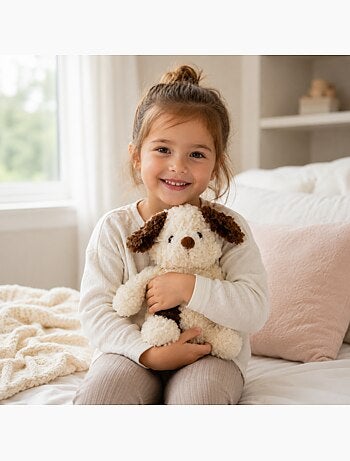 Borsa termica peluche 2 in 1 a forma di cane