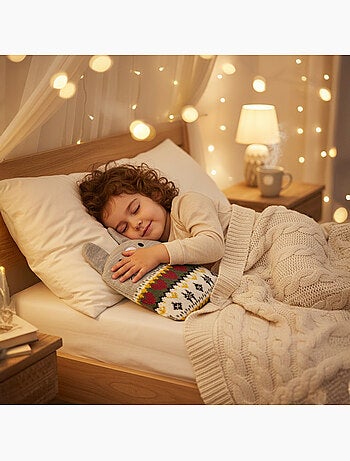 Borsa termica peluche 2 in 1 a forma di coniglio