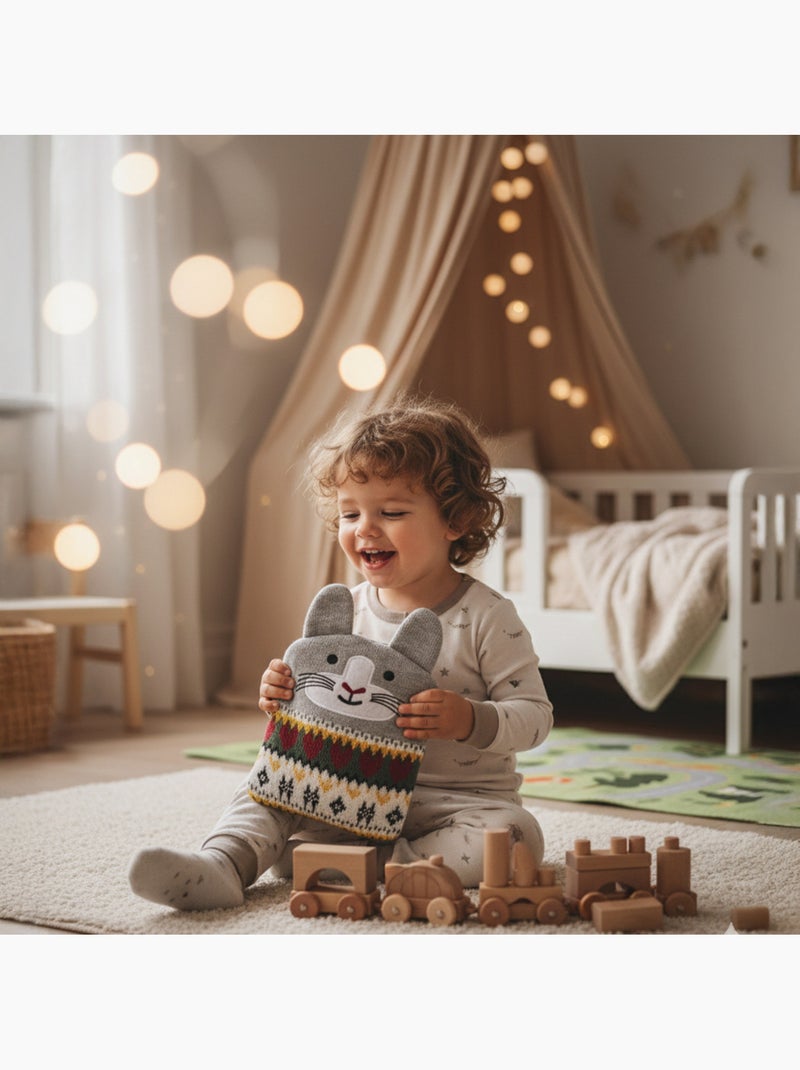 Borsa termica peluche 2 in 1 a forma di coniglio Grigio - Kiabi