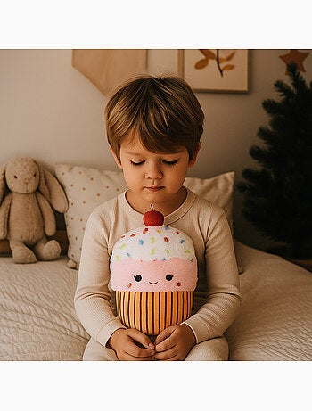 Borsa termica peluche 2 in 1 a forma di cupcake