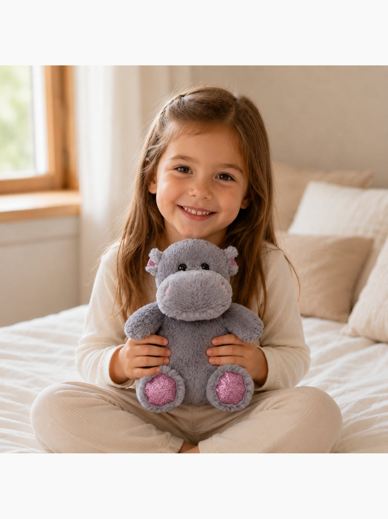Borsa termica peluche 2 in 1 a forma di ippopotamo Grigio - Kiabi