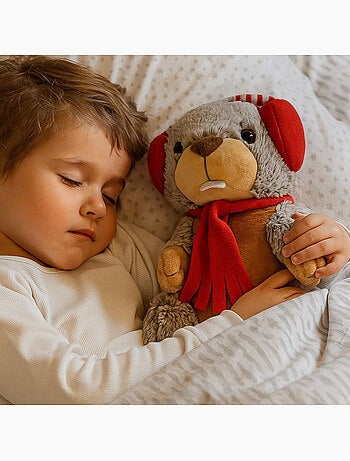 Borsa termica peluche 2 in 1 a forma di marmotta