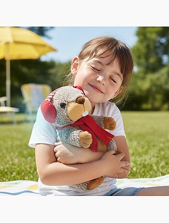 Borsa termica peluche 2 in 1 a forma di marmotta