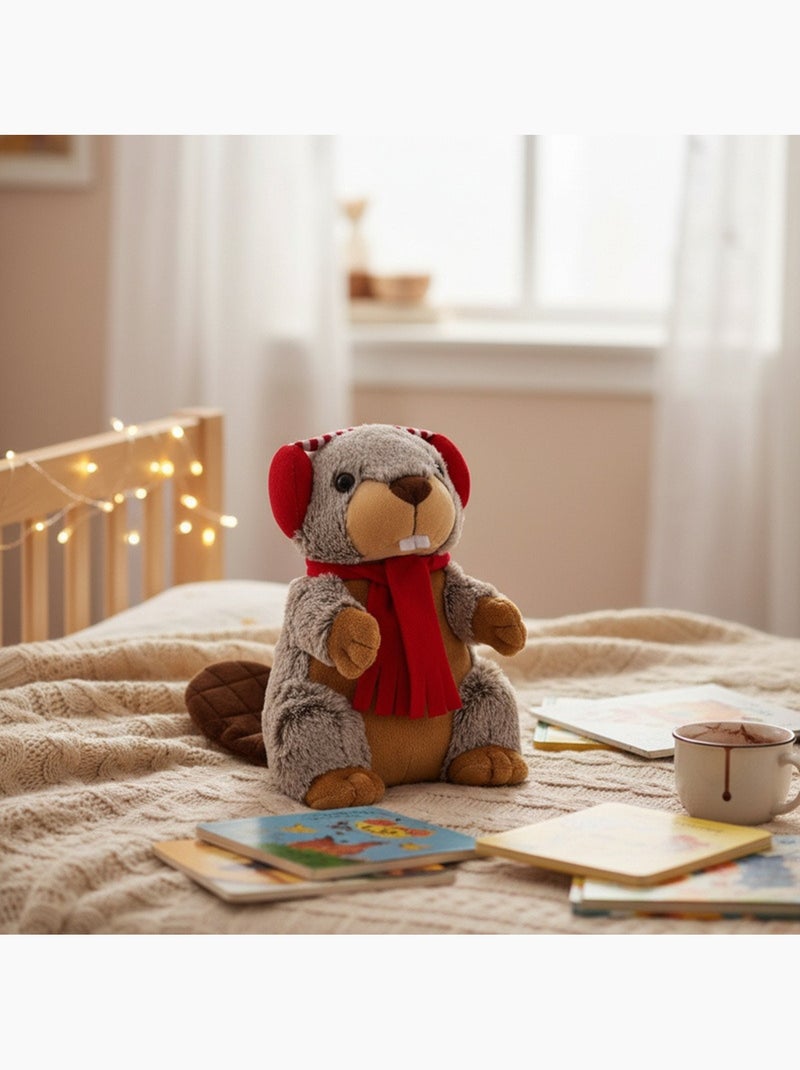 Borsa termica peluche 2 in 1 a forma di marmotta Marrone - Kiabi