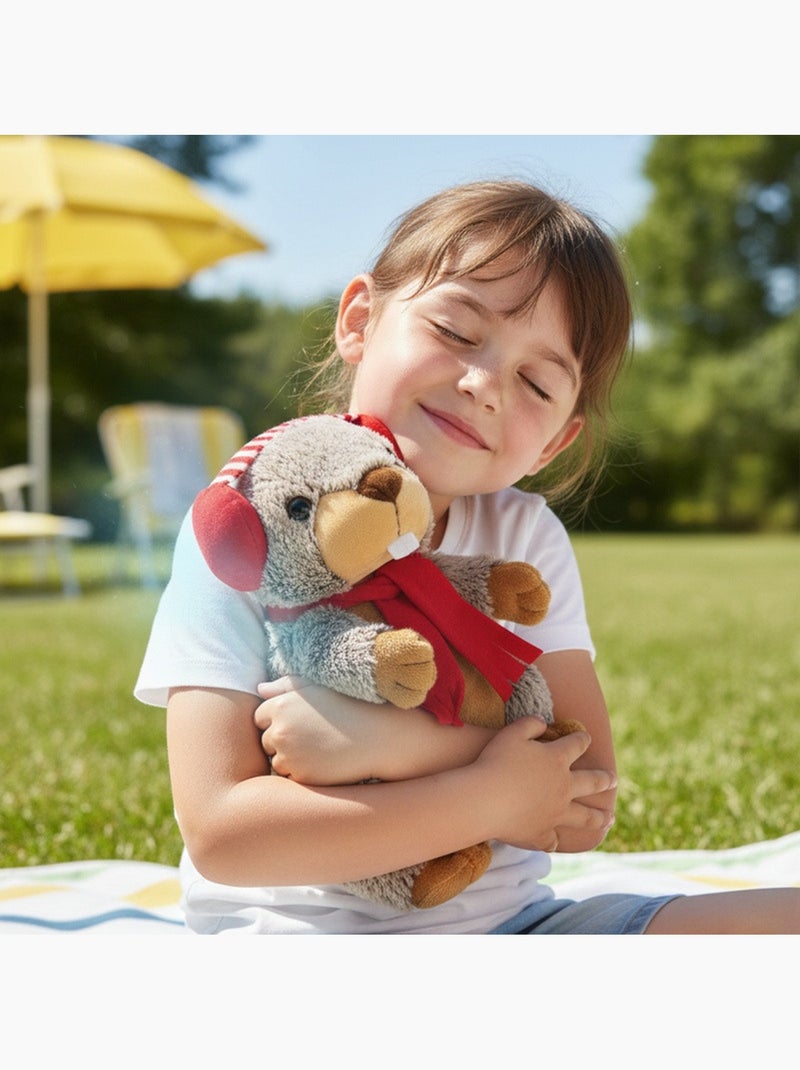 Borsa termica peluche 2 in 1 a forma di marmotta Marrone - Kiabi