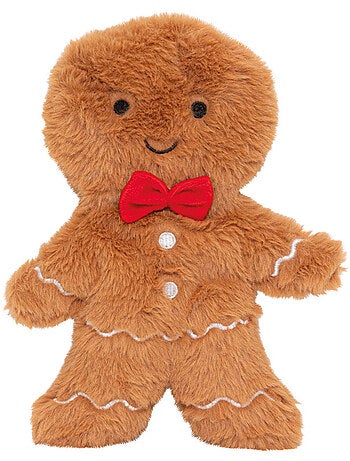 Borsa termica peluche 2 in 1 a forma di omino di pan di zenzero