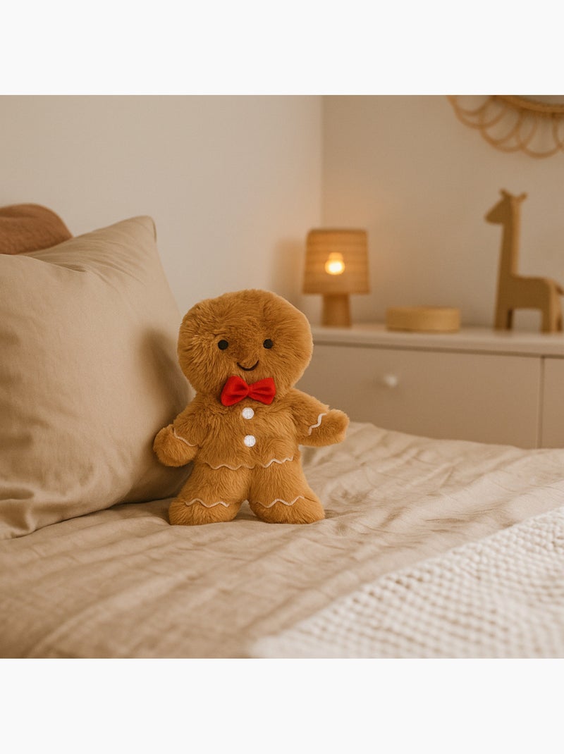 Borsa termica peluche 2 in 1 a forma di omino di pan di zenzero Marrone - Kiabi