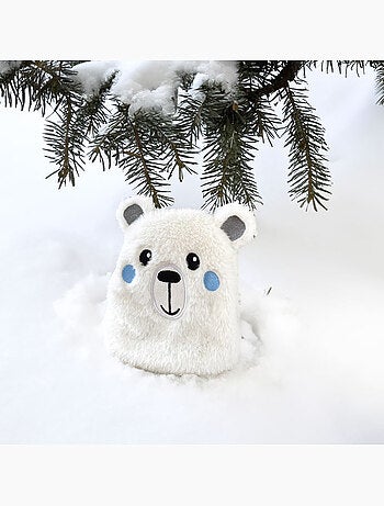 Borsa termica peluche 2 in 1 a forma di orso polare