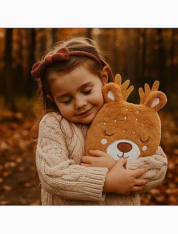 Borsa termica peluche 2 in 1 a forma di renna