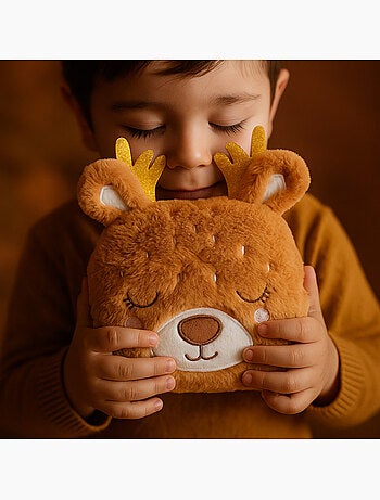 Borsa termica peluche 2 in 1 a forma di renna