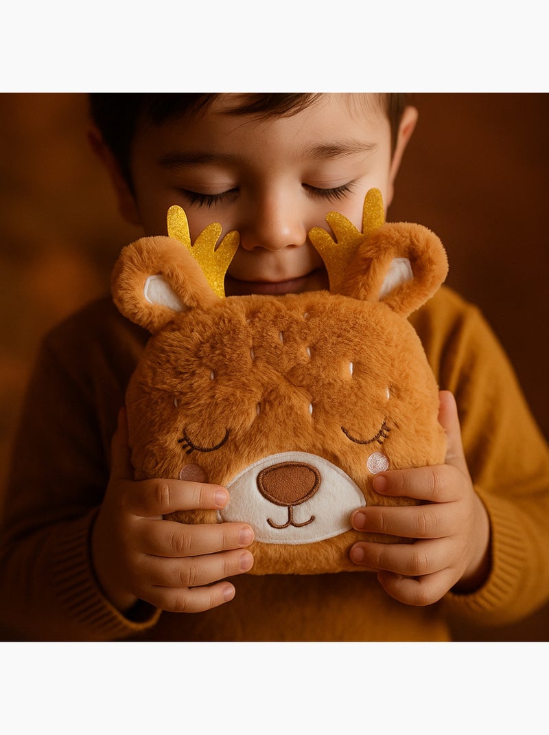 Borsa termica peluche 2 in 1 a forma di renna Marrone - Kiabi