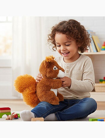 Borsa termica peluche 2 in 1 a forma di scoiattolo