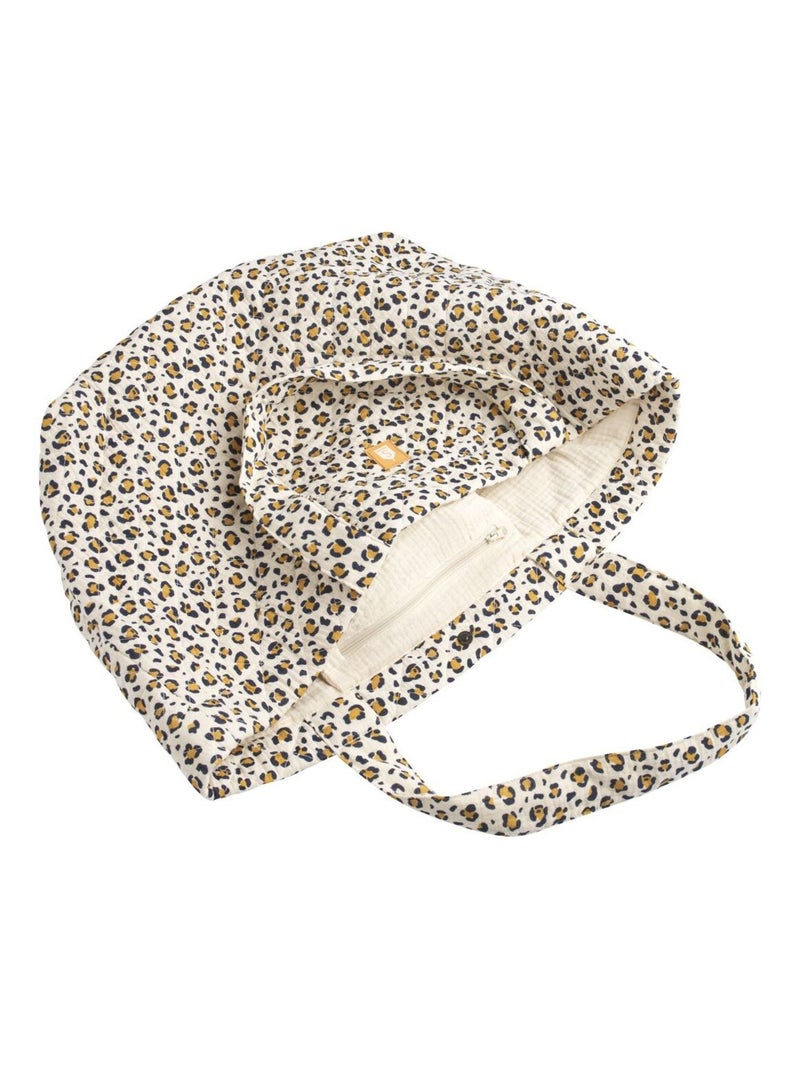 Borsa tote in garza di cotone trapuntata con stampa - SAUTHON Ecru - Kiabi