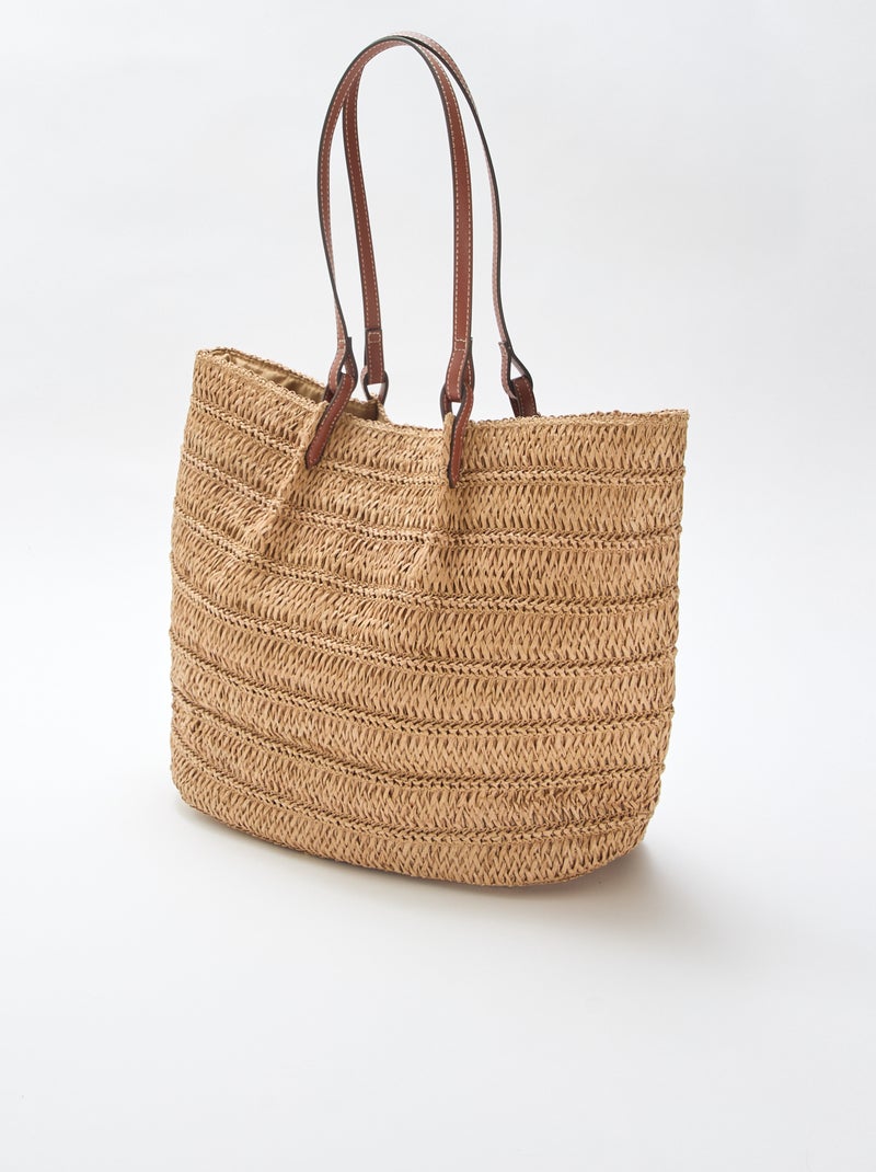Borsa tote in paglia Beige - Kiabi