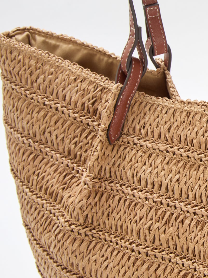 Borsa tote in paglia Beige - Kiabi