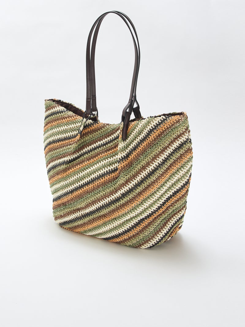 Borsa tote in paglia Verde - Kiabi