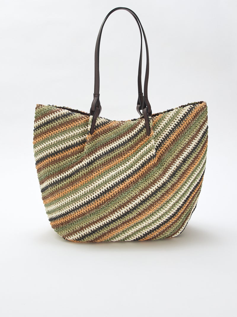 Borsa tote in paglia Verde - Kiabi