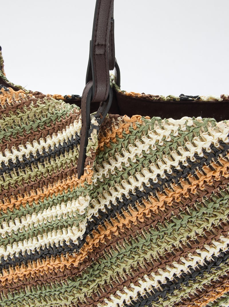 Borsa tote in paglia Verde - Kiabi