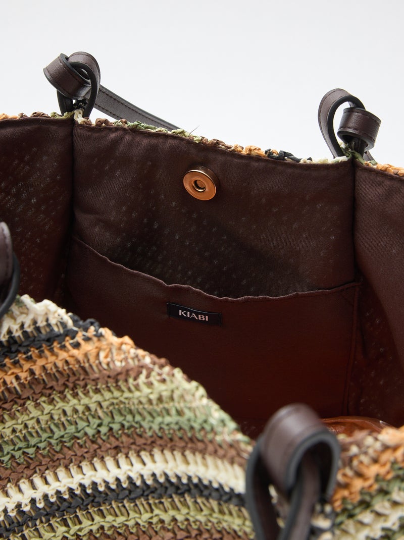 Borsa tote in paglia Verde - Kiabi