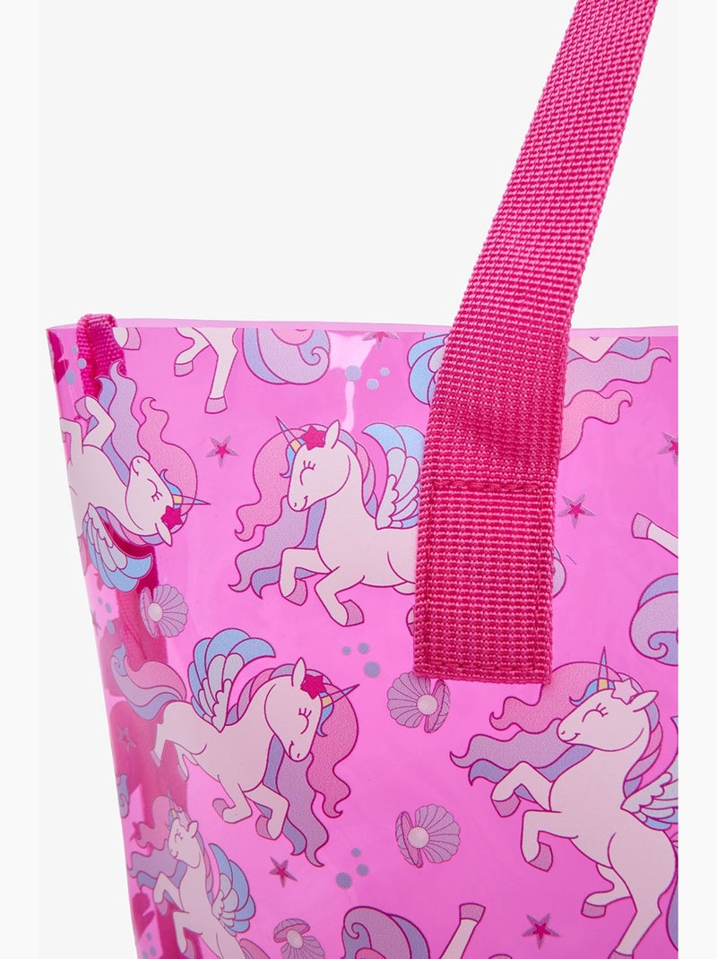 Borsa unicorn bambina penti Rosa fluo/Solinotes - Kiabi