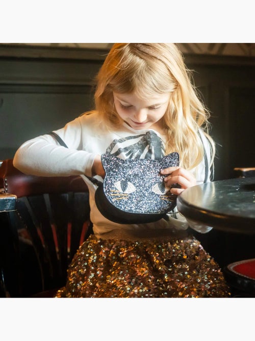 Borsetta per bambina con gatto nero glitterato | Great Pretenders - Kiabi