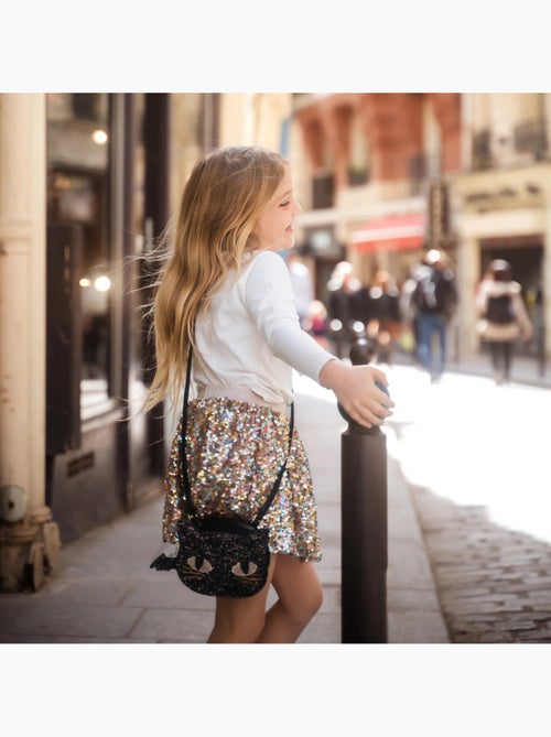 Borsetta per bambina con gatto nero glitterato | Great Pretenders - Kiabi