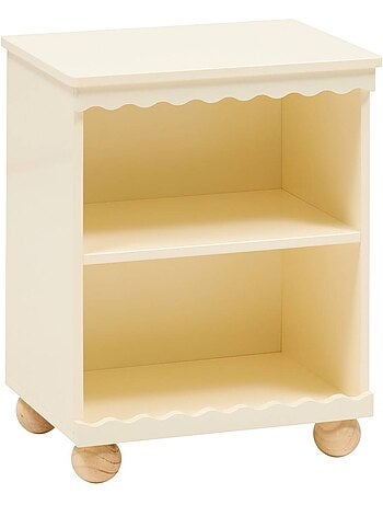 Bouli comodino beige a 2 livelli per bambini 40x30x50,5 cm