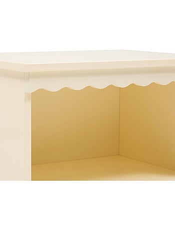 Bouli comodino beige a 2 livelli per bambini 40x30x50,5 cm