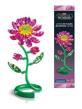 Bouquet di loto singolo con gemme di cristallo