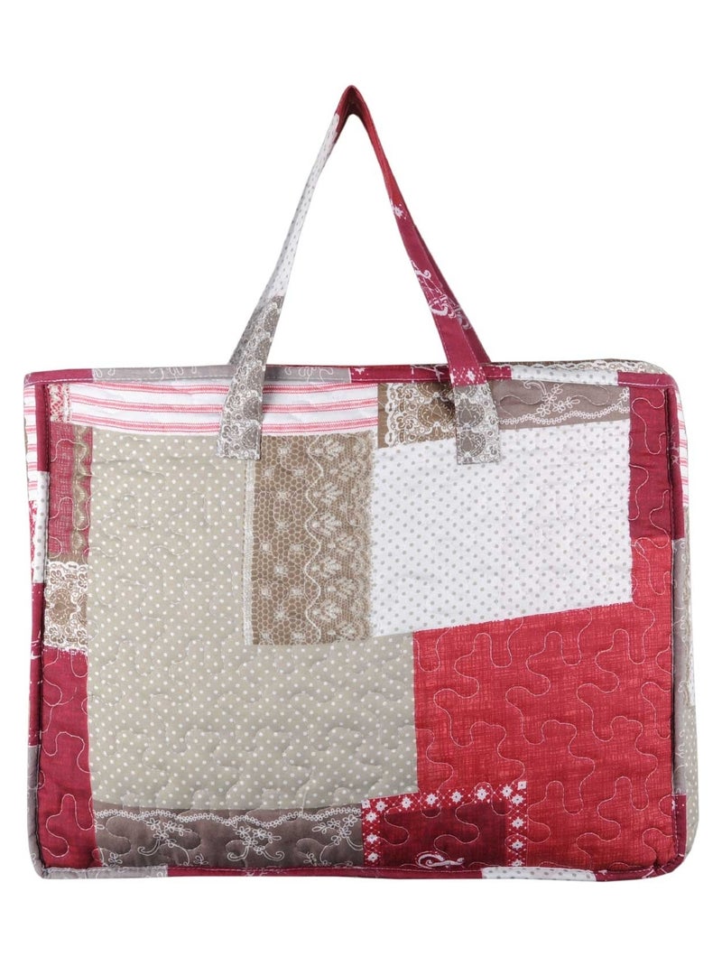 Boutis e federe con stampa romantica patchwork Rosso - Kiabi