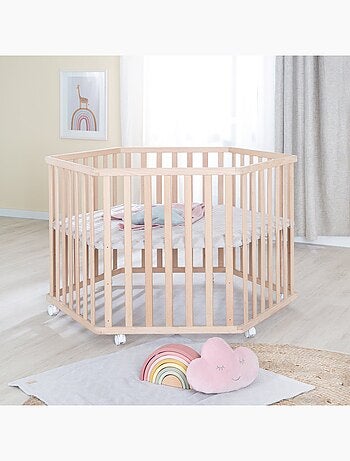 Box bebè esagonale minimalista in legno massello Lil Planet – Roba