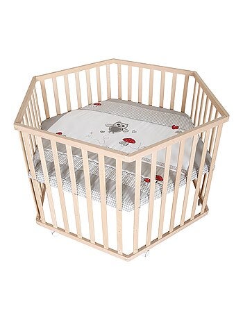 Box bebè esagonale minimalista in legno naturale Adam & Eule – Roba