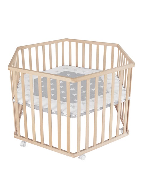 Box bebè esagonale minimalista in legno naturale Little Stars – Roba - Kiabi
