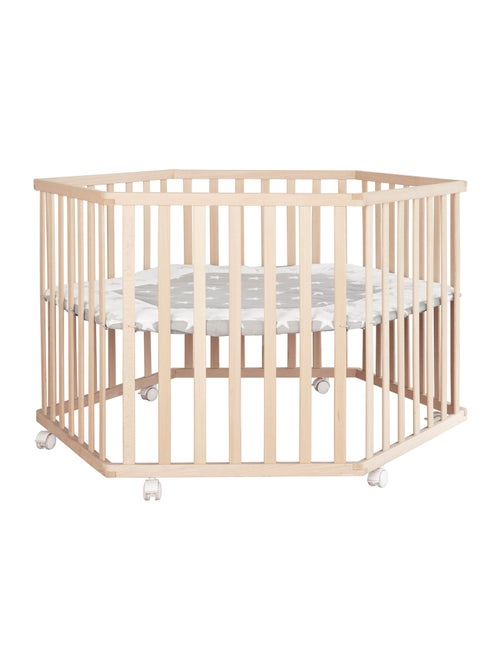 Box bebè esagonale minimalista in legno naturale Little Stars – Roba - Kiabi