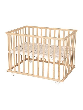 Box bebè minimalista 75×100 cm con tappeto Sternenzauber grigio – Roba
