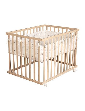 Box bebè minimalista 75×100 cm con tappeto Sternenzauber grigio – Roba