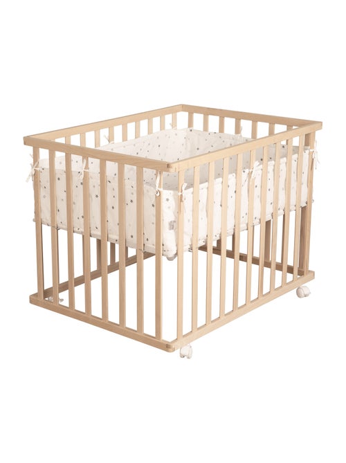 Box bebè minimalista 75×100 cm con tappeto Sternenzauber grigio – Roba - Kiabi