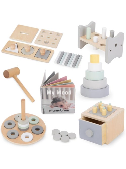 Box educativo montessori legno 6 giocattoli apprendimento mamabrum - Kiabi Box educativo montessori legno 6 giocattoli apprendimento mamabrum - Kiabi
