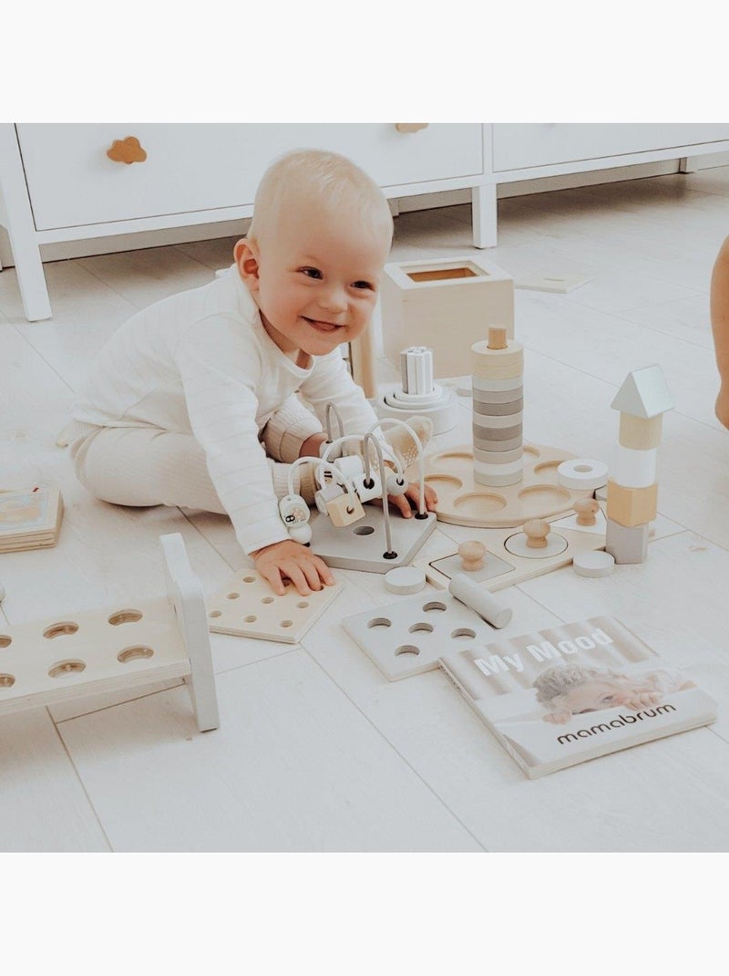 Box educativo montessori legno 6 giocattoli apprendimento mamabrum N/D - Kiabi