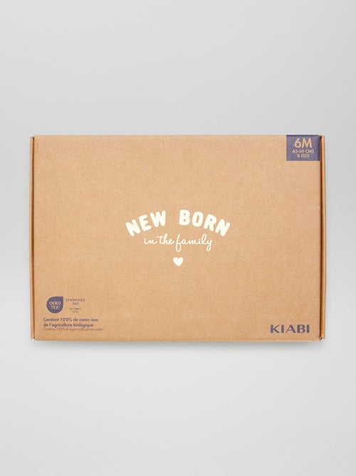 Box nascita unisex New born in the family - 6 pezzi - Kiabi